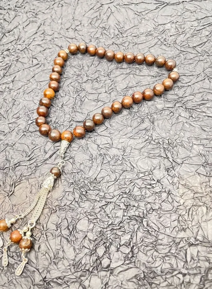 33 Pieces Natural Kook Wood Prayer Beeds Tasbih / 10mm