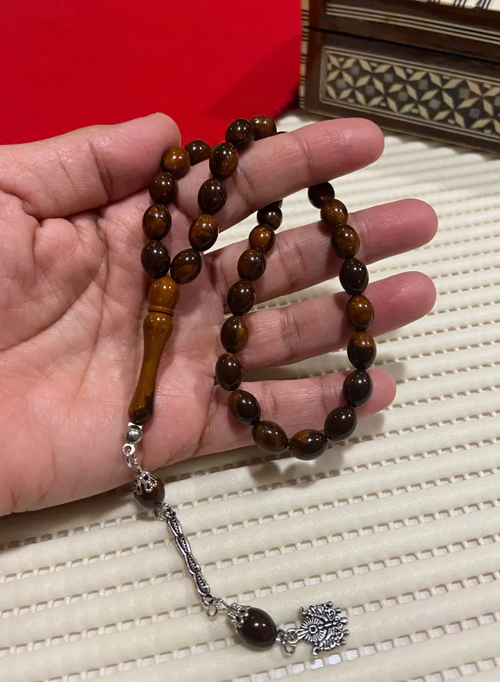 Small Faturan Bakelite Prayer Beads For Men 33 Beads Size 8mm x 10.5mm