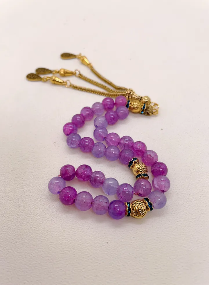 33 Natural Tourmaline Prayer Beads/Tasbih/8mm