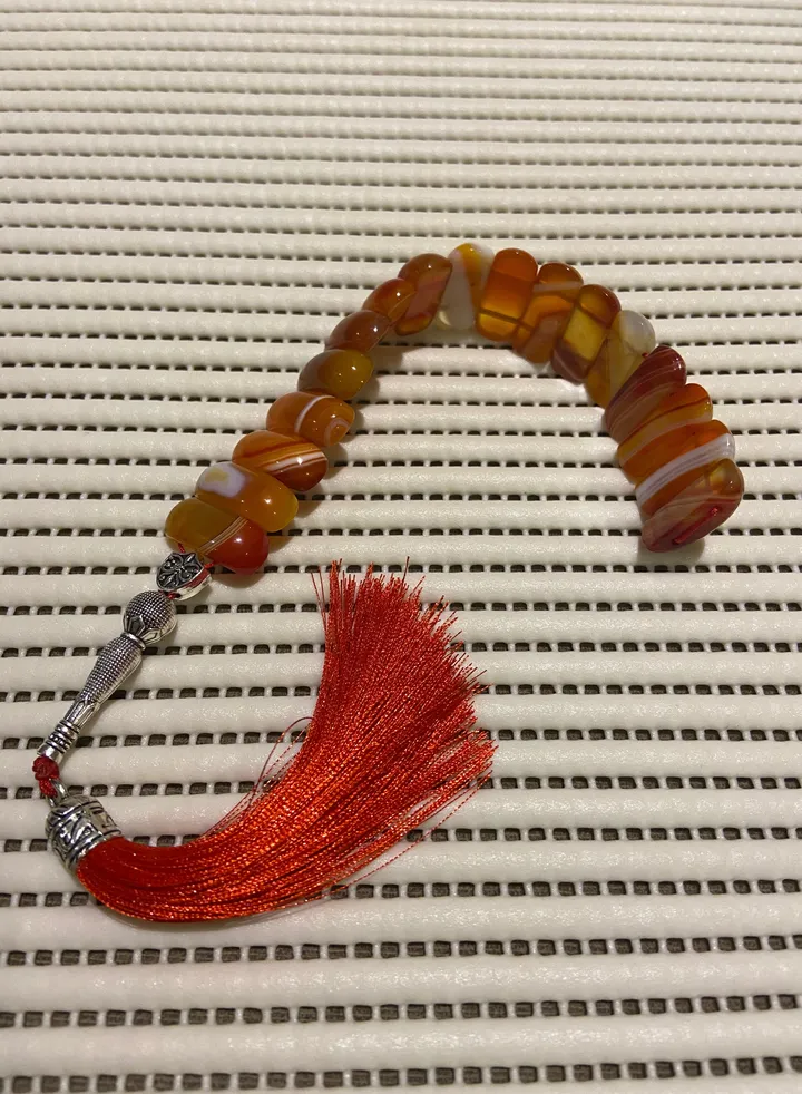 Natural Agate Stone Prayer Beads For Men 17 Beads