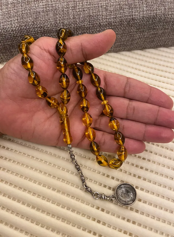 Faturan Prayer Beads For Men 33 Beads Size 8.8mm x 12.8mm