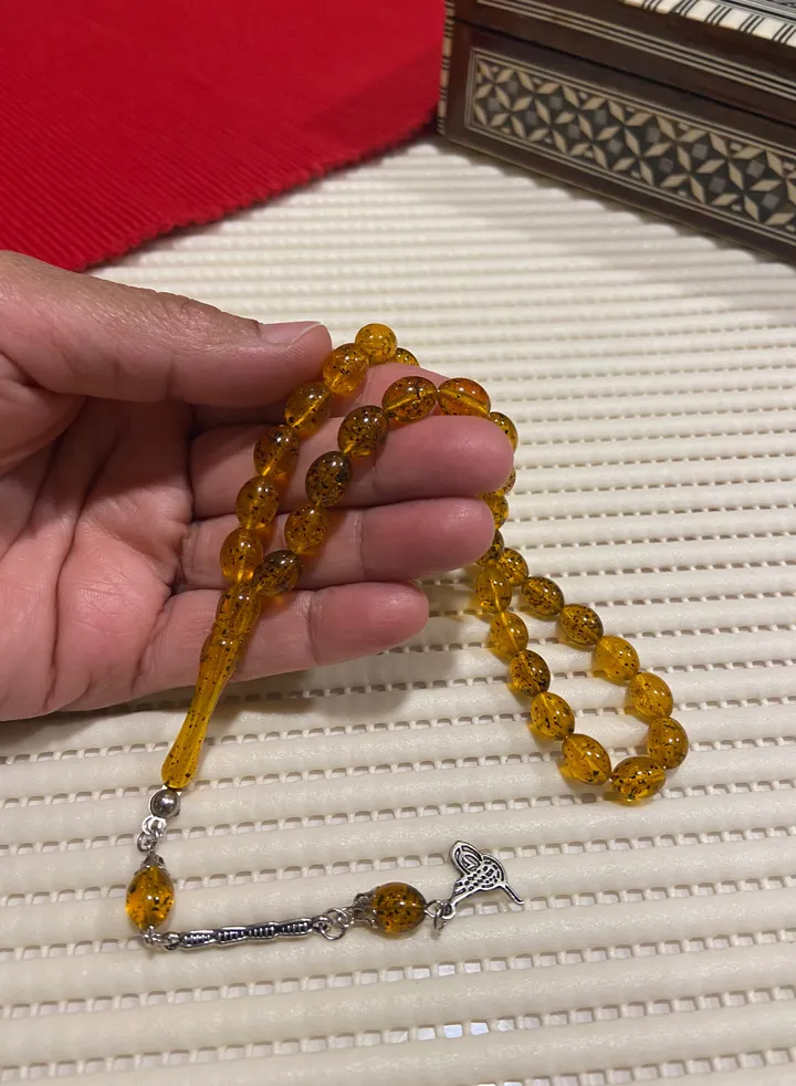 Small Faturan Bakelite Prayer Beads For Men 33 Beads Size 8mm x 10.5mm