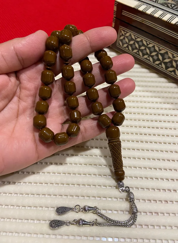 Faturan Bakelite Prayer Beads For Men 33 Beads Size 10mm x 11.5mm