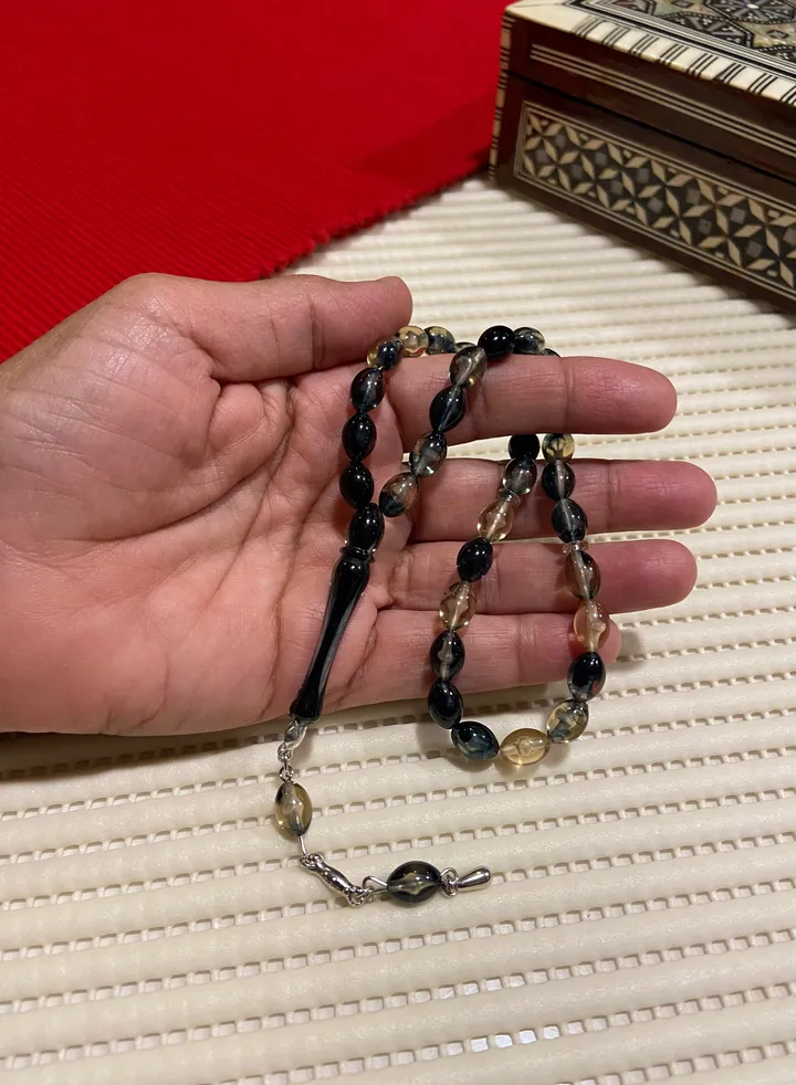Small Faturan Bakelite Prayer Beads For Men 33 Beads Size 8mm x 10.5mm