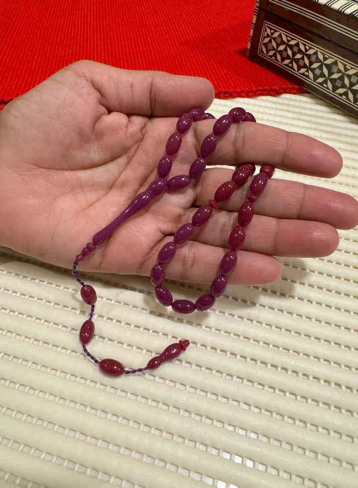 Smal Faturan Bakelite Prayer Beads For Men 33 Beads Size 6mm x 11mm