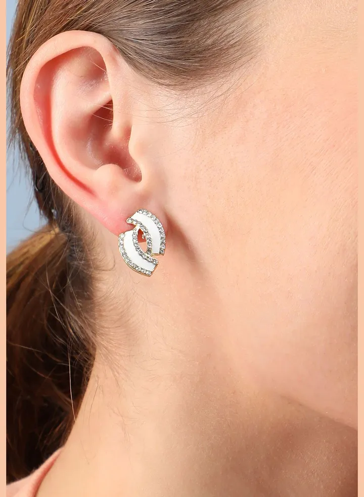 Silver Plated Designer Casual Stud For Women