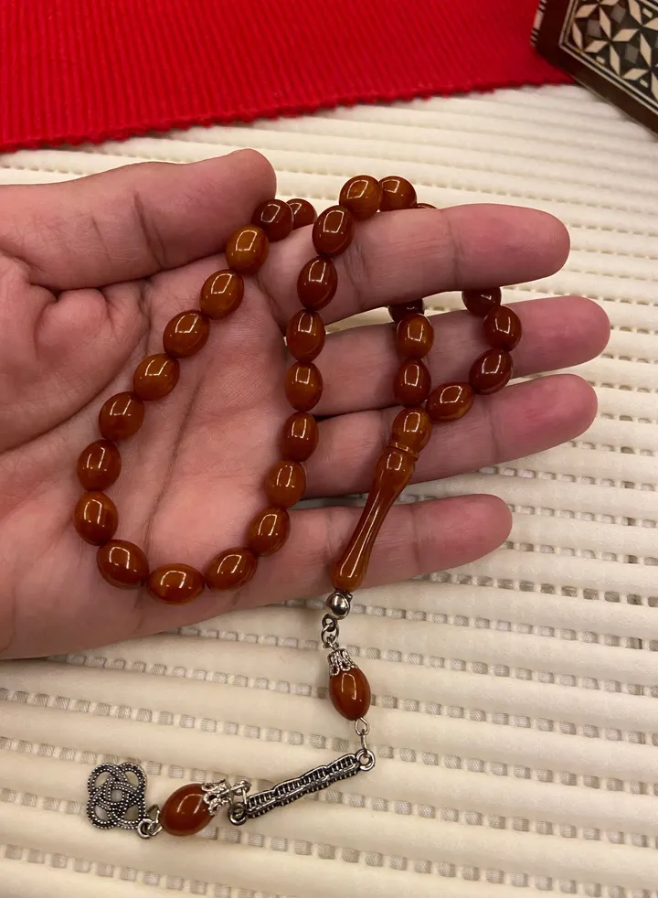Faturan Bakelite Prayer Beads For Men 33 Beads Size 8mm x 10.5mm