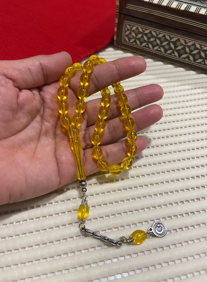 Small Faturan Bakelite Prayer Beads For Men 33 Beads Size 8mm x 10.5mm