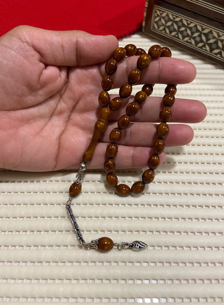 Faturan Bakelite Prayer Beads For Men 33 Beads Size 8mm x 10.5mm