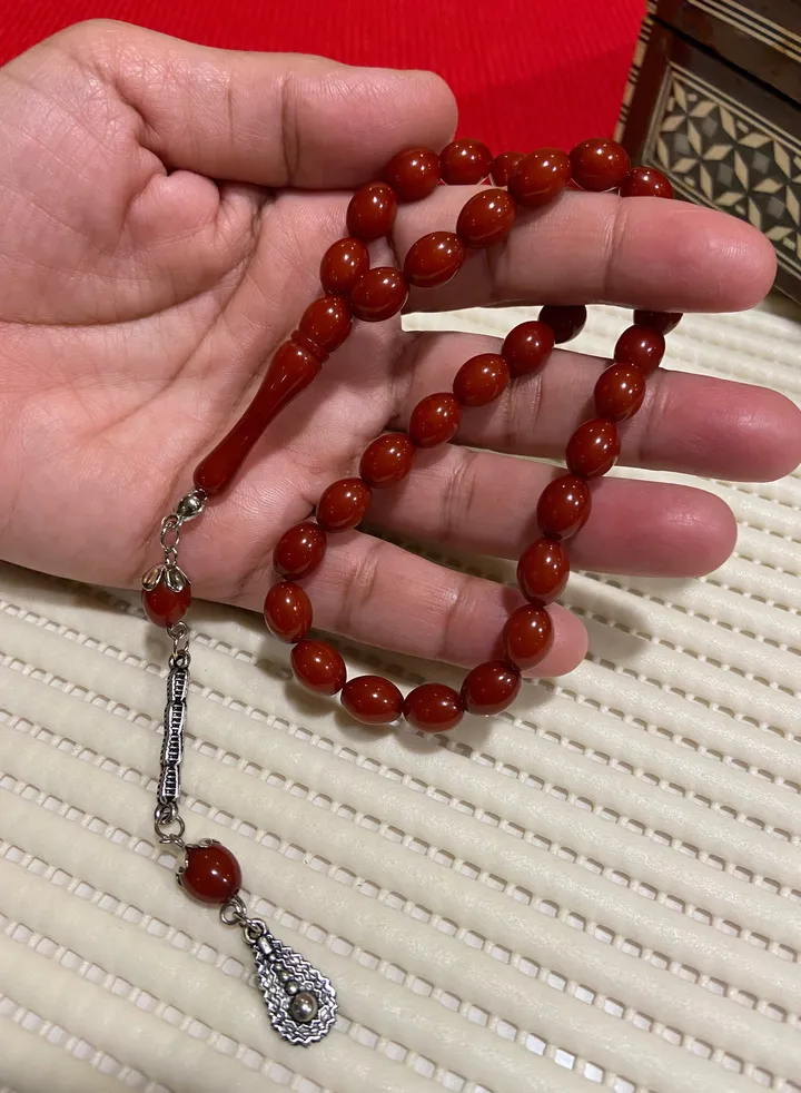 Faturan Bakelite Prayer Beads For Men 33 Beads Size 8mm x 10.5mm