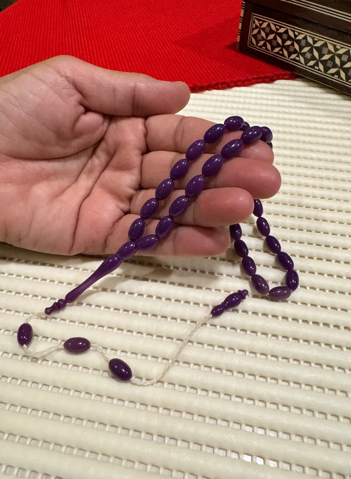 Small Faturan Bakelite Prayer Beads For Women 33 Beads Size 6mm x 11mm