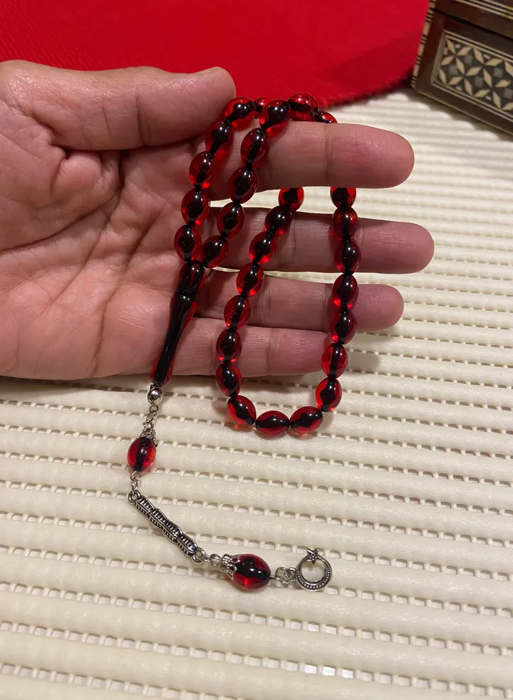 Small Faturan Bakelite Prayer Beads For Men 33 Beads Size 8mm x 10.5mm