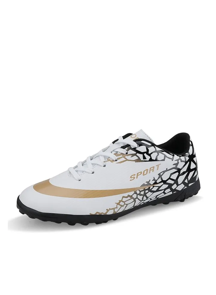 Anti-Skid Outdoor Training Soccer Shoe White/Black