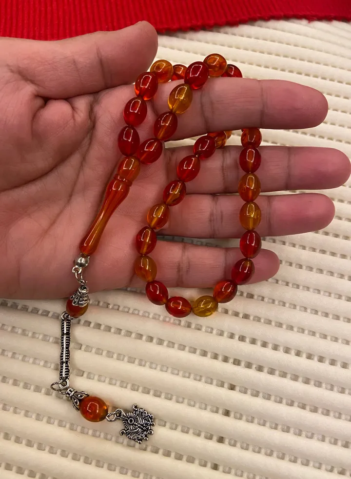 Faturan Bakelite Prayer Beads For Men 33 Beads Size 8mm x 10.5mm