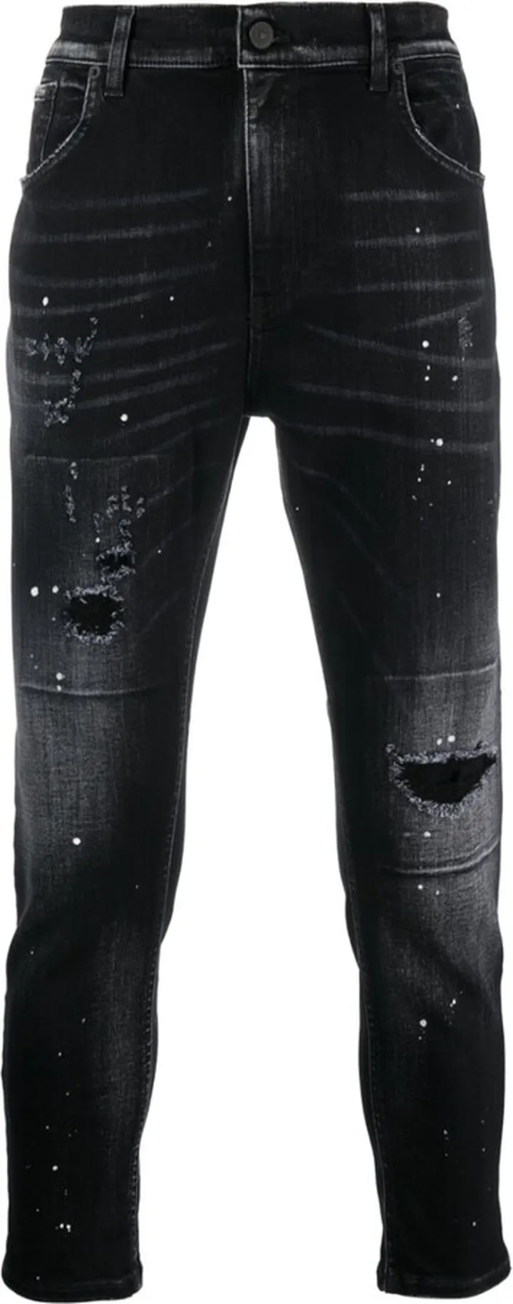 Distressed Slim-Fit Jeans