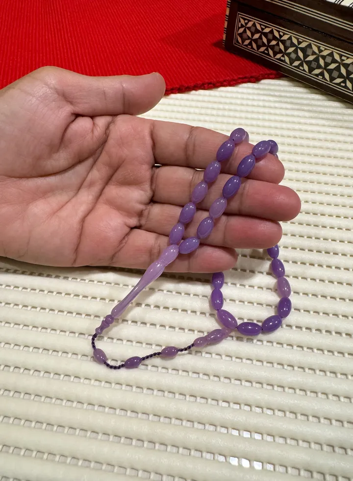 Small Faturan Bakelite Prayer Beads For Women 33 Beads Size 6mm x 11mm