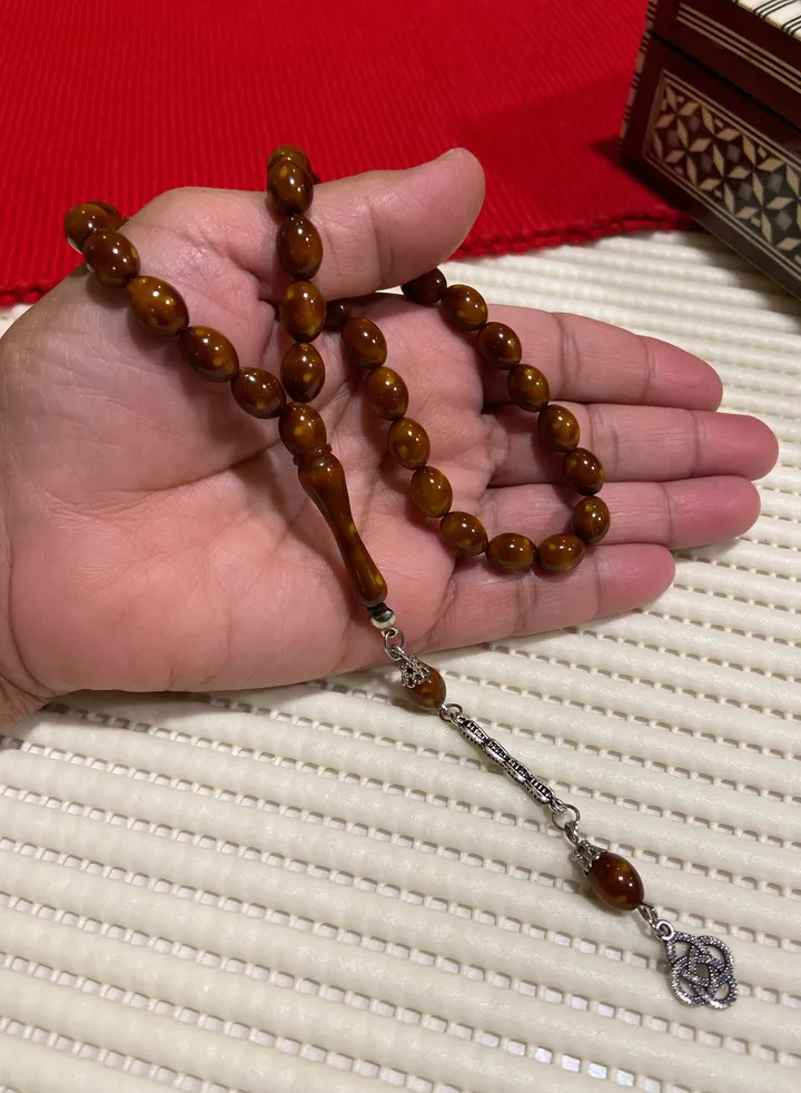 Faturan Bakelite Prayer Beads For Men 33 Beads Size 8mm x 10.5mm