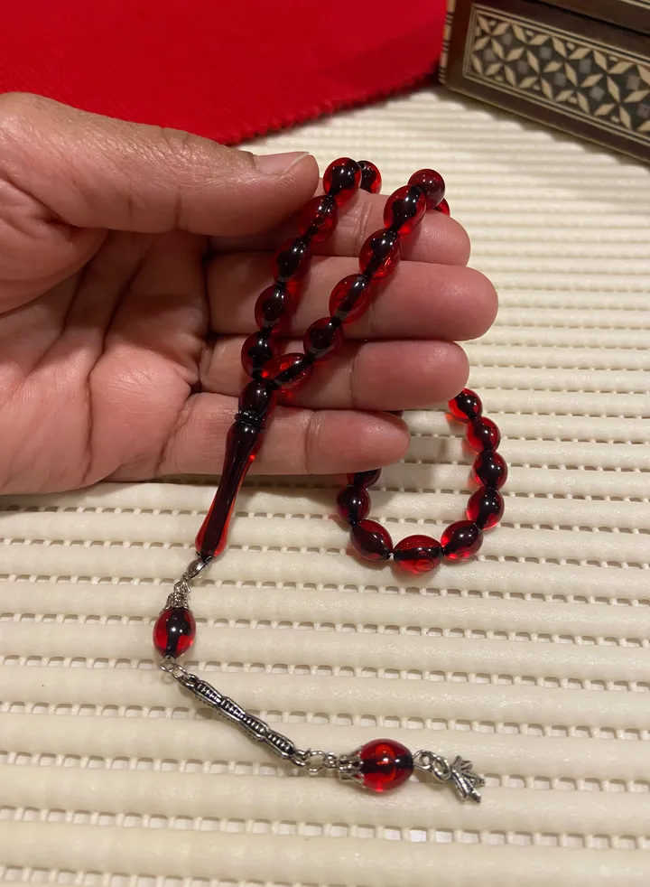 Small Faturan Bakelite Prayer Beads For Men 33 Beads Size 8mm x 10.5mm
