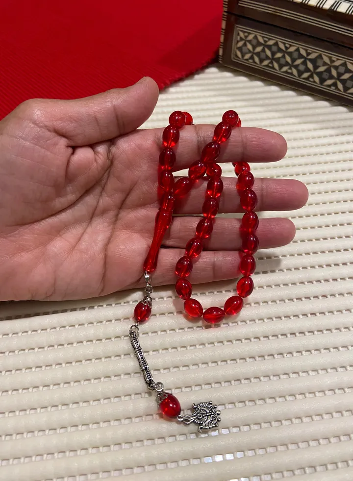 Small Faturan Bakelite Prayer Beads For Men 33 Beads Size 8mm x 10.5mm