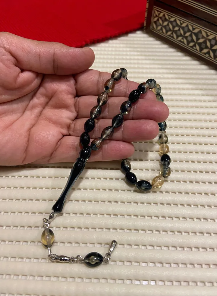 Small Faturan Bakelite Prayer Beads For Men 33 Beads Size 8mm x 10.5mm
