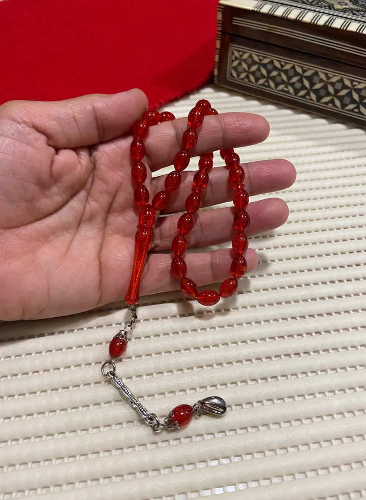 Small Faturan Bakelite Prayer Beads For Men 33 Beads Size 8mm x 10.5mm