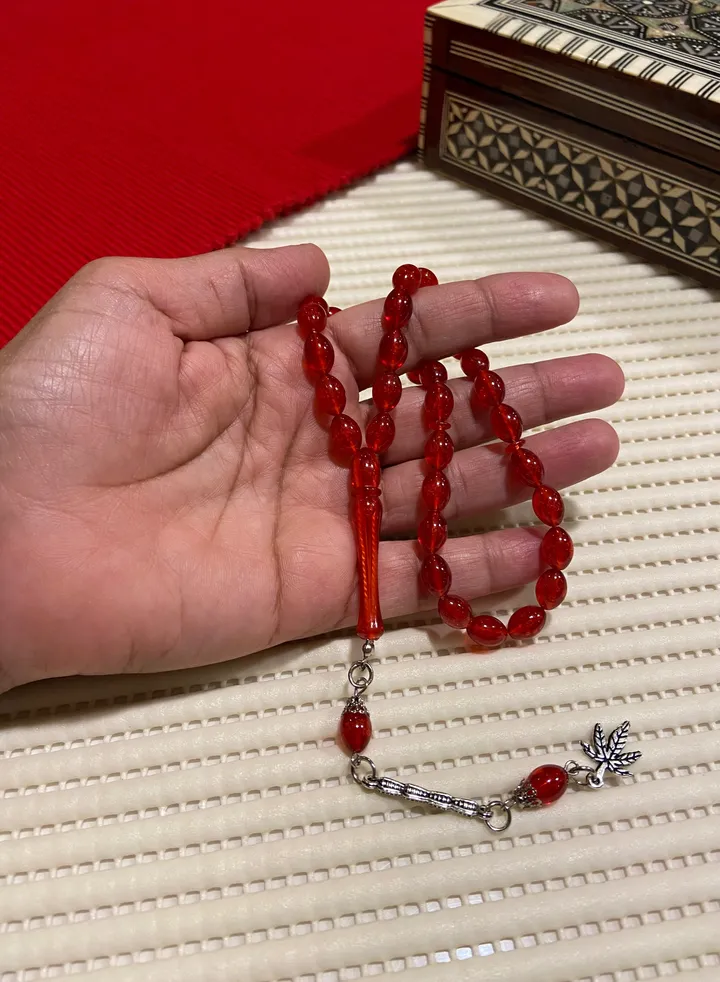 Small Faturan Bakelite Prayer Beads For Men 33 Beads Size 8mm x 10.5mm