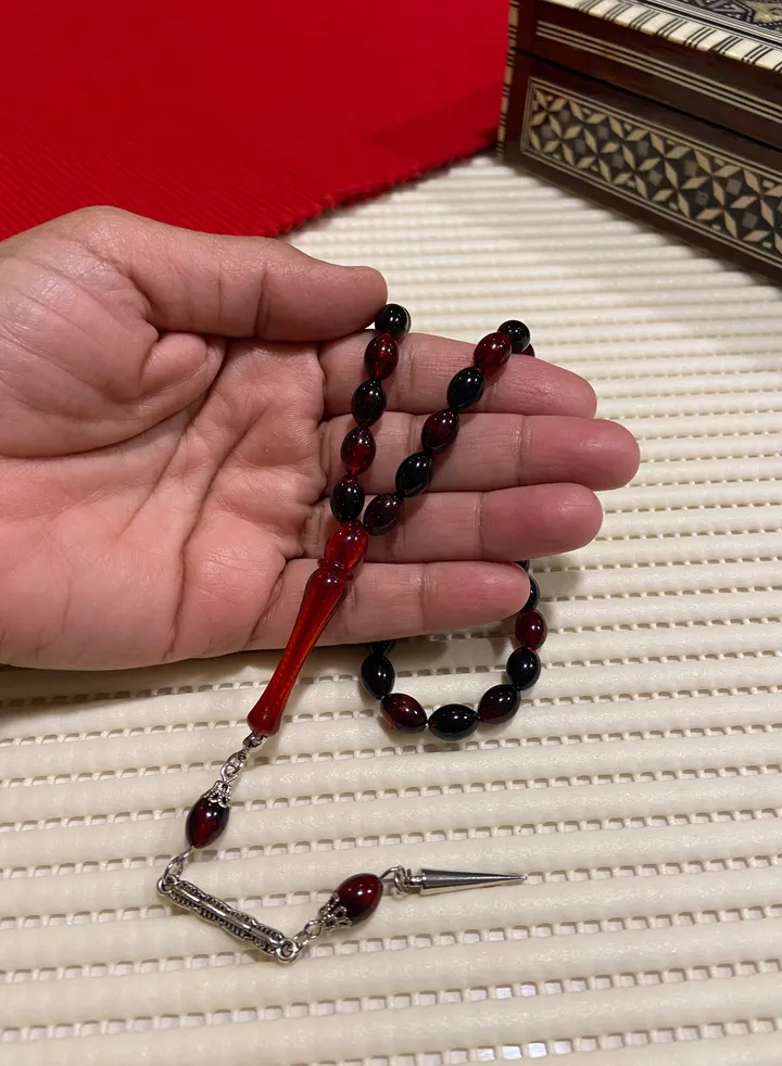 Small Faturan Bakelite Prayer Beads For Men 33 Beads Size 8mm x 10.5mm