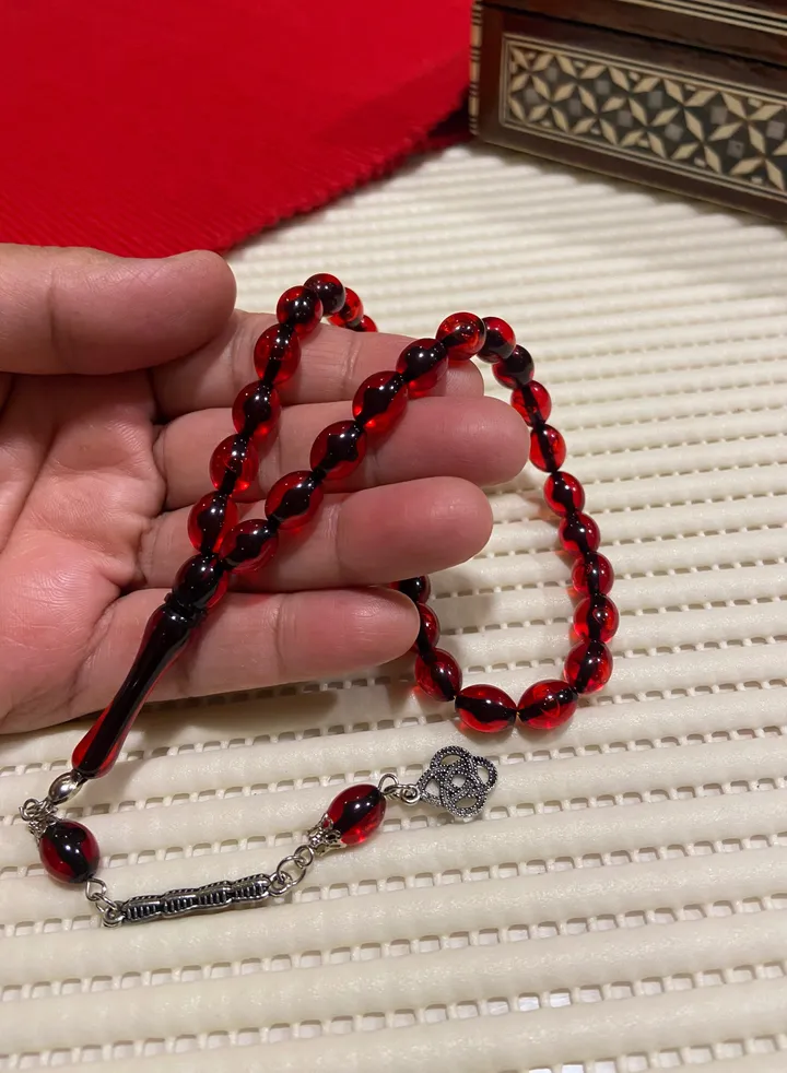 Small Faturan Bakelite Prayer Beads For Men 33 Beads Size 8mm x 10.5mm