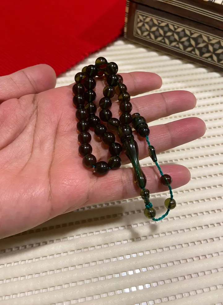 Very Small Faturan Bakelite Prayer Beads For Men 33 Beads Size 8mm