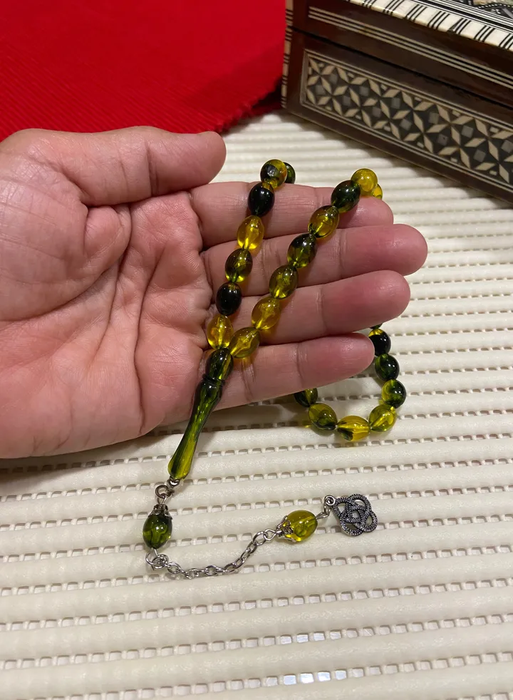 Small Faturan Bakelite Prayer Beads For Men 33 Beads Size 8mm x 10.5mm