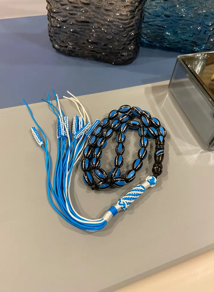 Kuka Prayer Beads For Men Inlaid With Silver 33 Beads