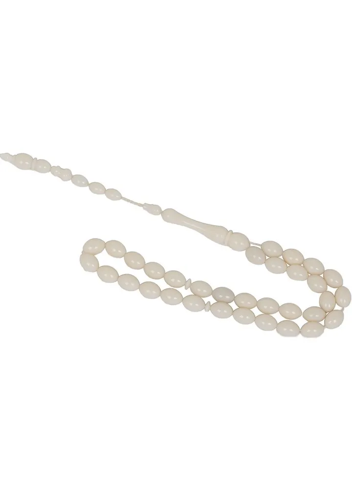 Beige acrylic rosary