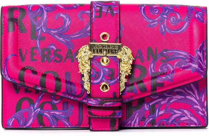 Versace Jeans Couture Couture-Printed Chain-Linked Crossbody Bag