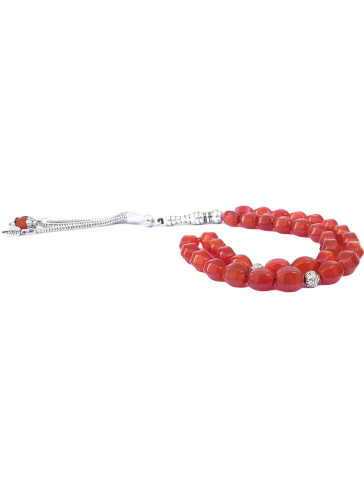 Rosary, prayer bead made of natural brown onyx