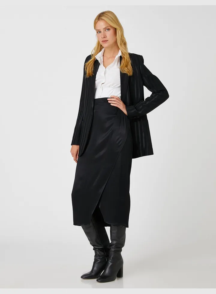 Wrapped Midi Skirt