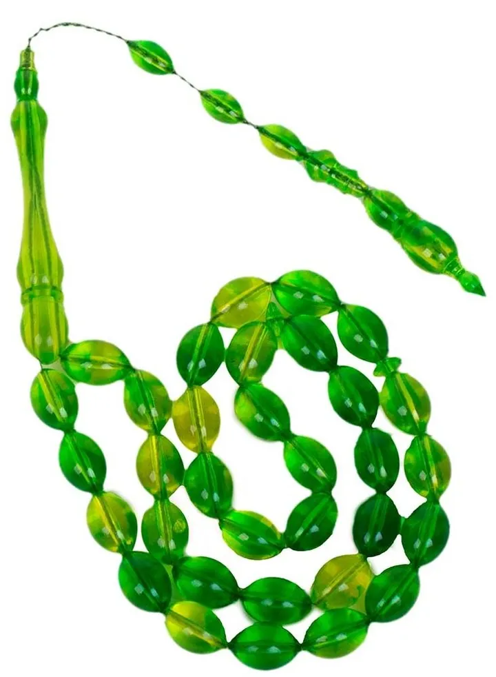 Green acrylic rosary