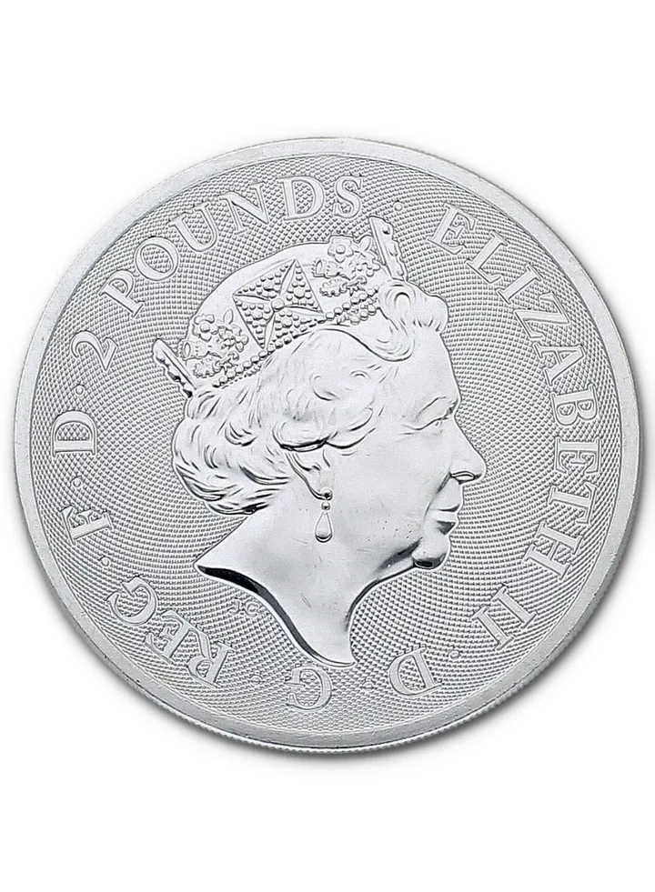 Elizabeth II 2 Pounds 1 Ounce Coin in 999.9 Silver - FKJCONSL2217