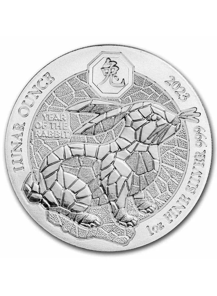 Rwanda Lunar Rabbit Silver 1 oz