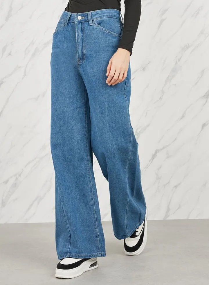 High Rise Wide Leg Jeans