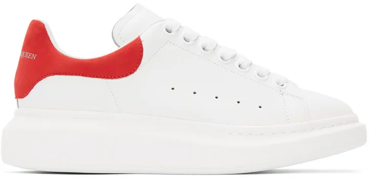 Alexander McQueen White & Red Oversized Sneakers
