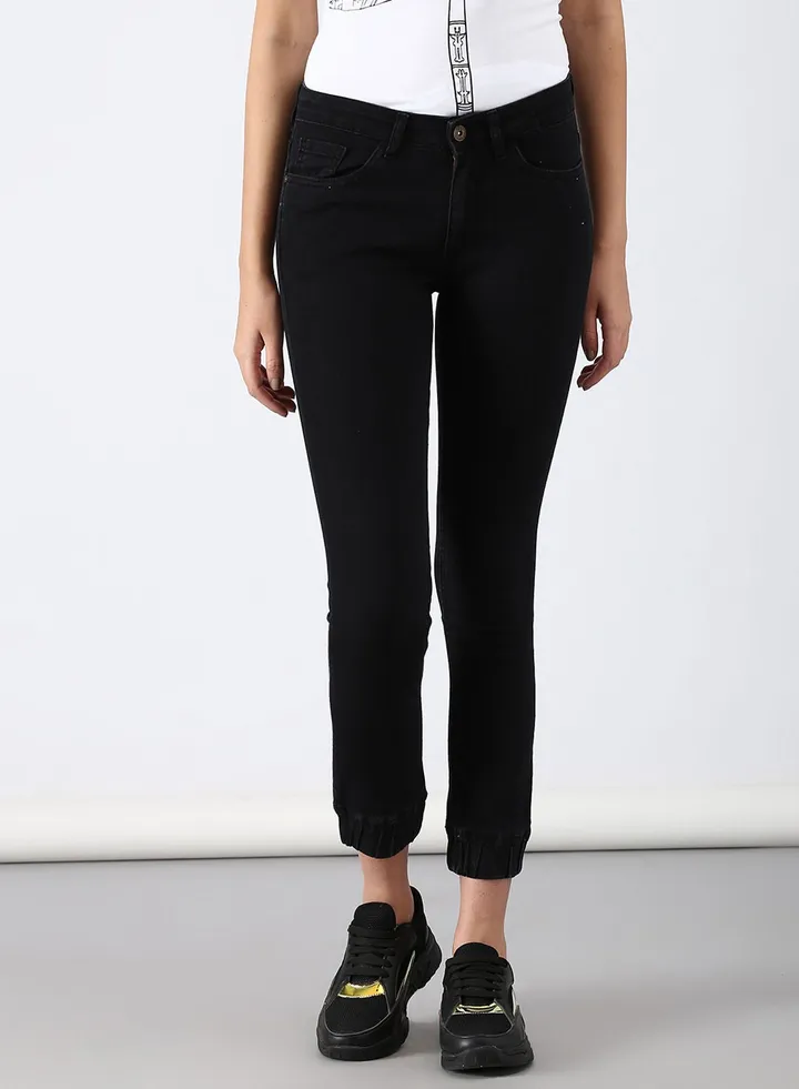 Casual Slim Fit Jeans Washed Black