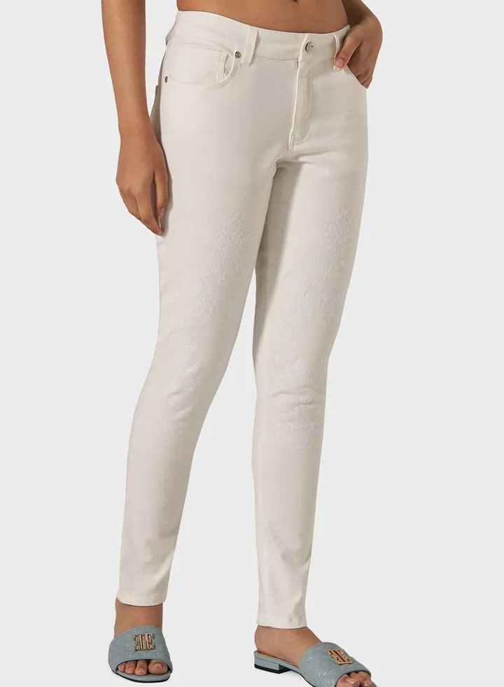 High Waist Pocket Detail Jeans