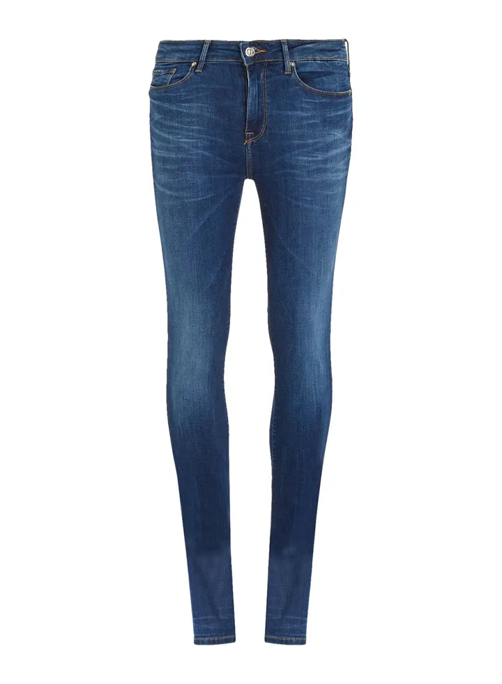 Women's Como Heritage Skinny Fit Faded Jeans, Blue