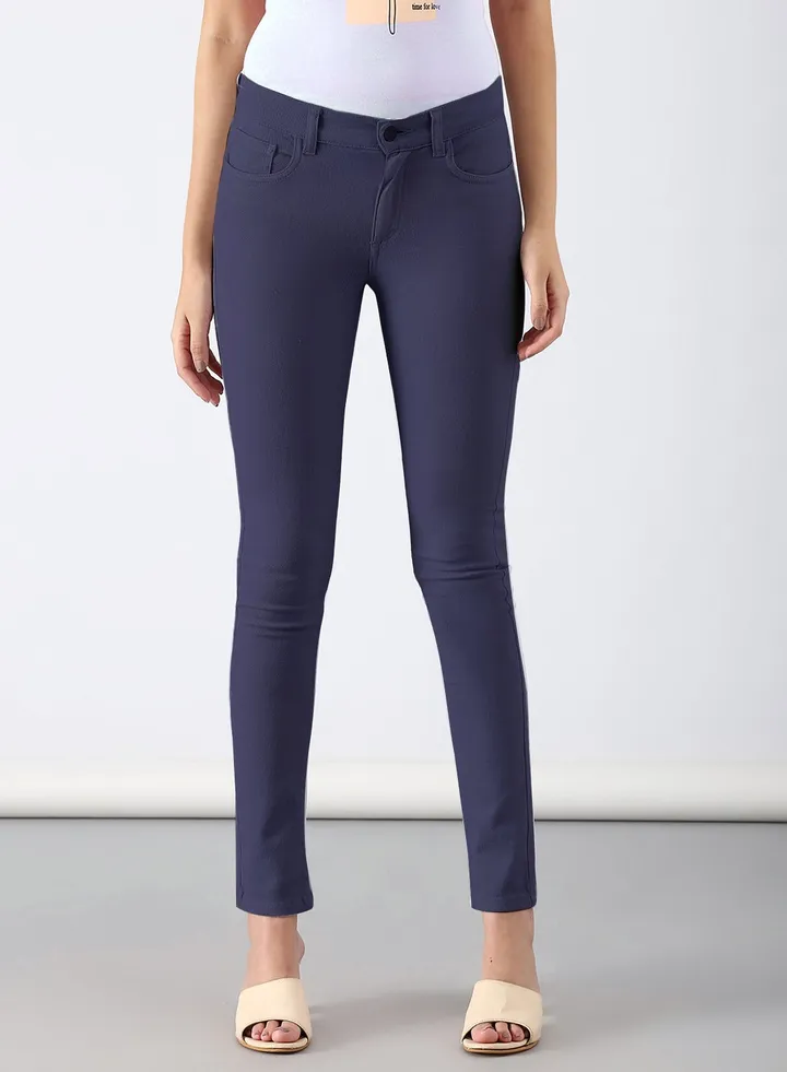 Casual Slim Fit Jeans Dark Blue