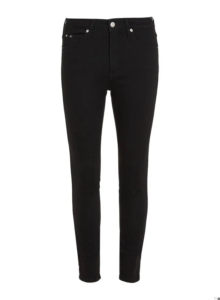 Women's Skinny-Cut Denim Trousers, Black