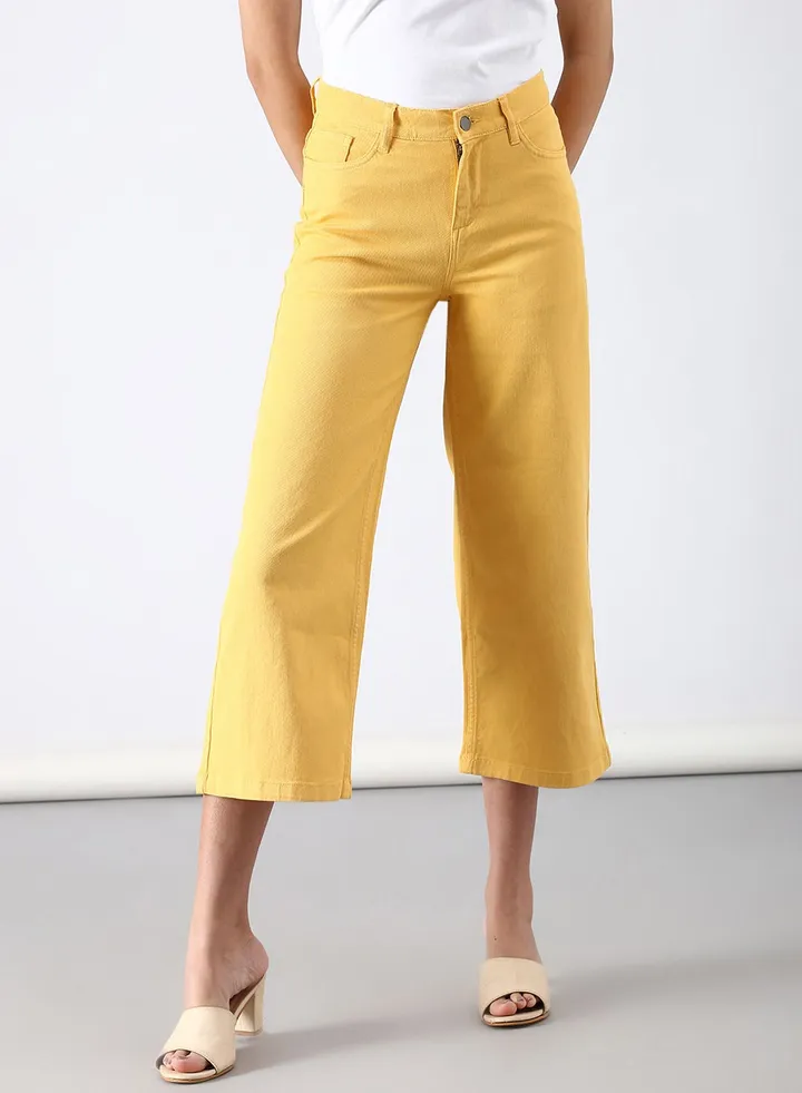 Casual Slim Fit Jeans Mustard