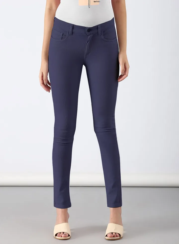 Casual Slim Fit Jeans Mid Blue
