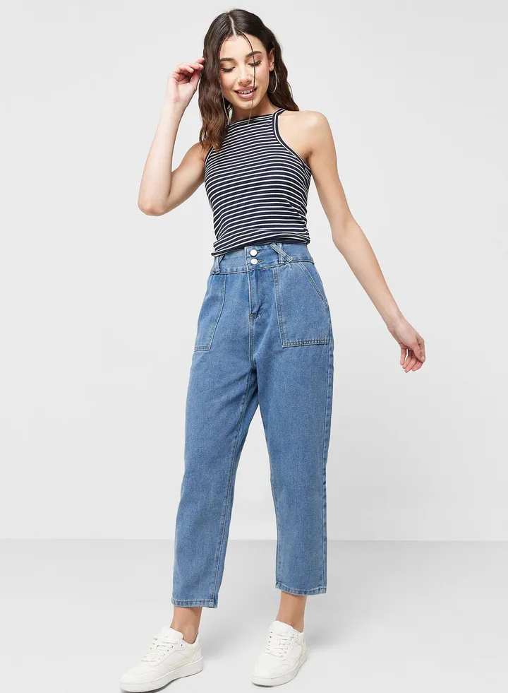 High Waisted Mom Jeans