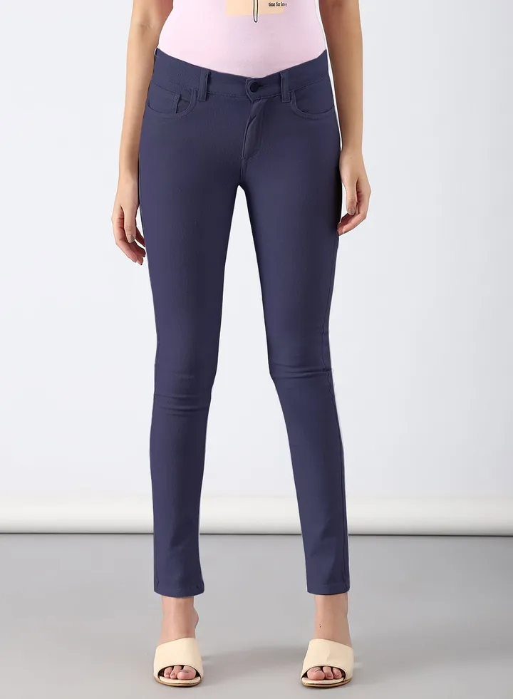 Casual Straight Fit Jeans Dark Blue
