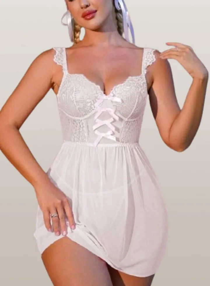 Short chiffon/lace unique & elegant women's lingerie